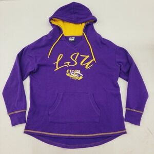 LSU Tigers Womens Sz L Hoodie Purple Stadium Athletics Sweatshirt Football EUC